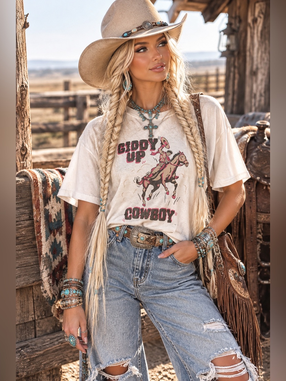 Wildfox Giddy Up Cowboy Ryan Tee